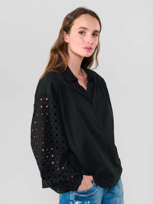 Blouse cunca noir femme - Le Temps Des Cerises