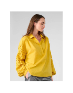 Blouse cunca jaune moutarde femme - Le Temps Des Cerises
