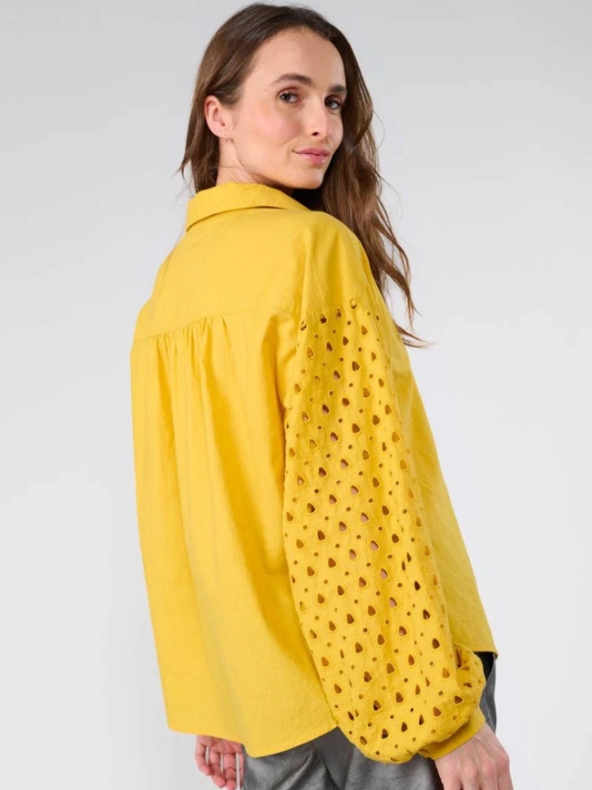 Blouse cunca jaune moutarde femme - Le Temps Des Cerises