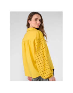 Blouse cunca jaune moutarde femme - Le Temps Des Cerises