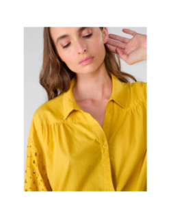 Blouse cunca jaune moutarde femme - Le Temps Des Cerises