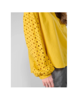 Blouse cunca jaune moutarde femme - Le Temps Des Cerises