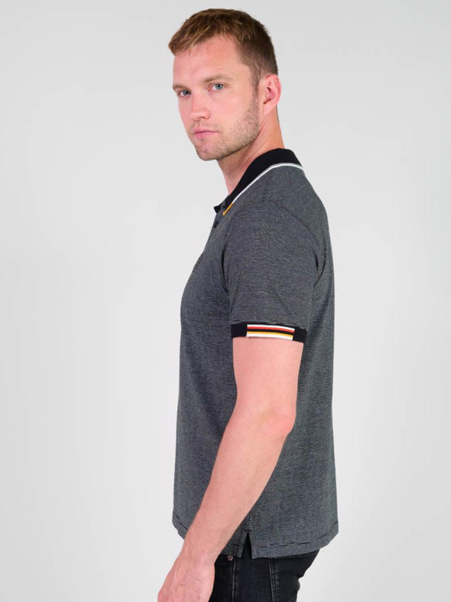 Polo alcor a rayures noir et blanc homme - Le Temps Des Cerises