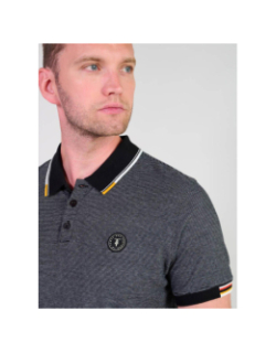 Polo alcor a rayures noir et blanc homme - Le Temps Des Cerises