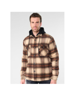 Veste brimal à carreaux marron homme - Le Temps Des Cerises