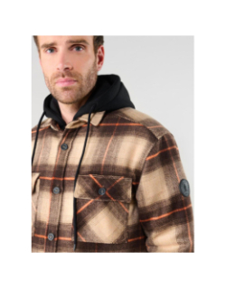 Veste brimal à carreaux marron homme - Le Temps Des Cerises