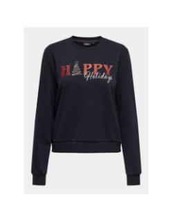 Sweat xmas onlnora bleu marine femme - Only