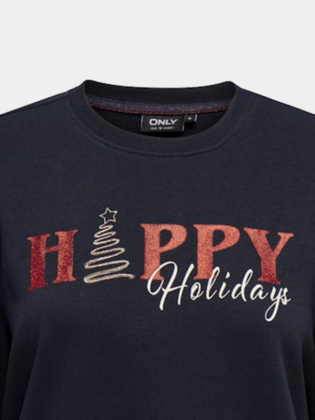 Sweat xmas onlnora bleu marine femme - Only