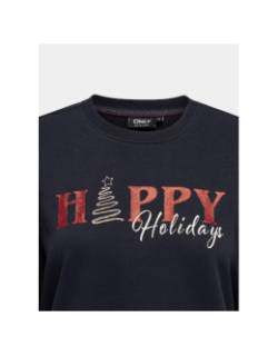 Sweat xmas onlnora bleu marine femme - Only
