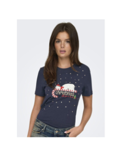 T-shirt à manches courtes onlxmas onlyrsa noir femme - Only