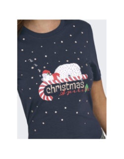 T-shirt à manches courtes onlxmas onlyrsa noir femme - Only