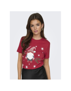 T-shirt à manches courtes onlxmas onlyrsa rouge femme - Only
