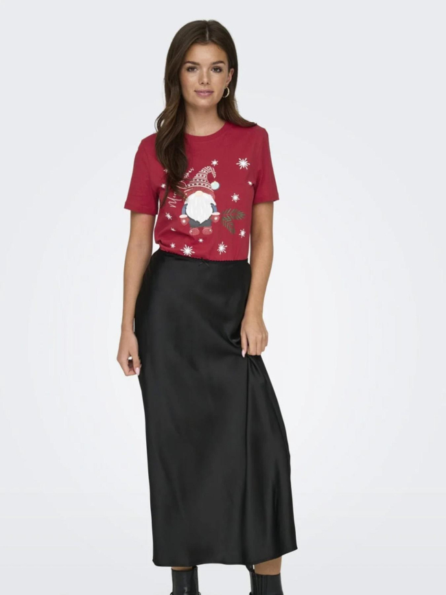 T-shirt à manches courtes onlxmas onlyrsa rouge femme - Only