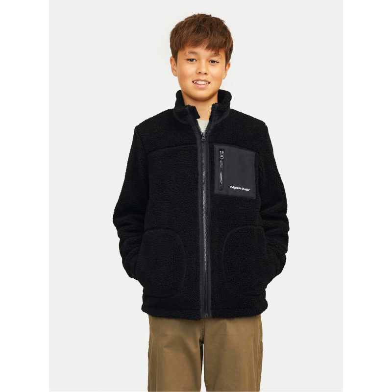 Veste en polaire jorvesterbro noir garçon - Jack & Jones