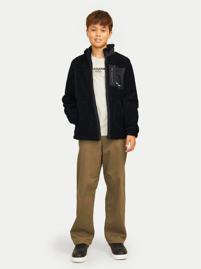Veste en polaire jorvesterbro noir garçon - Jack & Jones