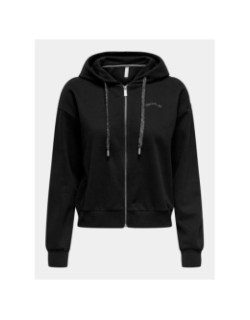 Sweat zippé à capuche onppenny life noir femme - Only Play
