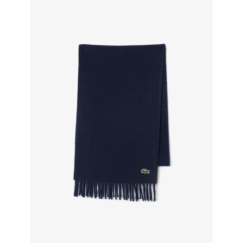 Echarpe en laine et cachemire bleu marine - Lacoste