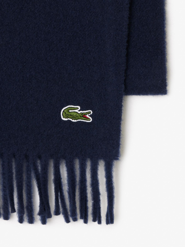 Echarpe en laine et cachemire bleu marine - Lacoste