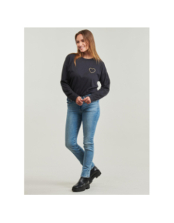 Pull orola coeur noir femme - Vero Moda