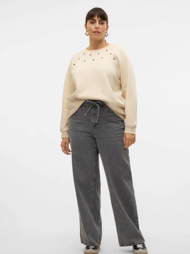 Sweatshirt ciro beige femme - Vero Moda