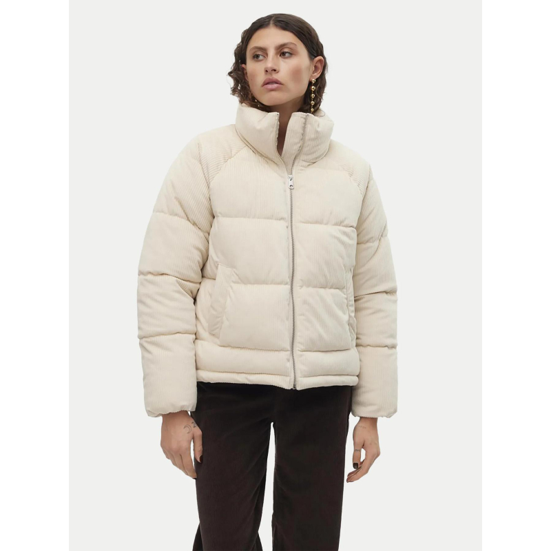 Doudoune velours debbie sofia beige femme - Vero Moda