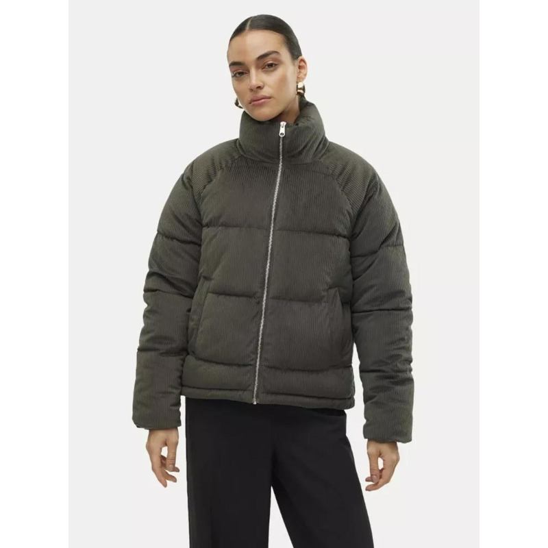 Doudoune velours debbie sofia kaki femme - Vero Moda