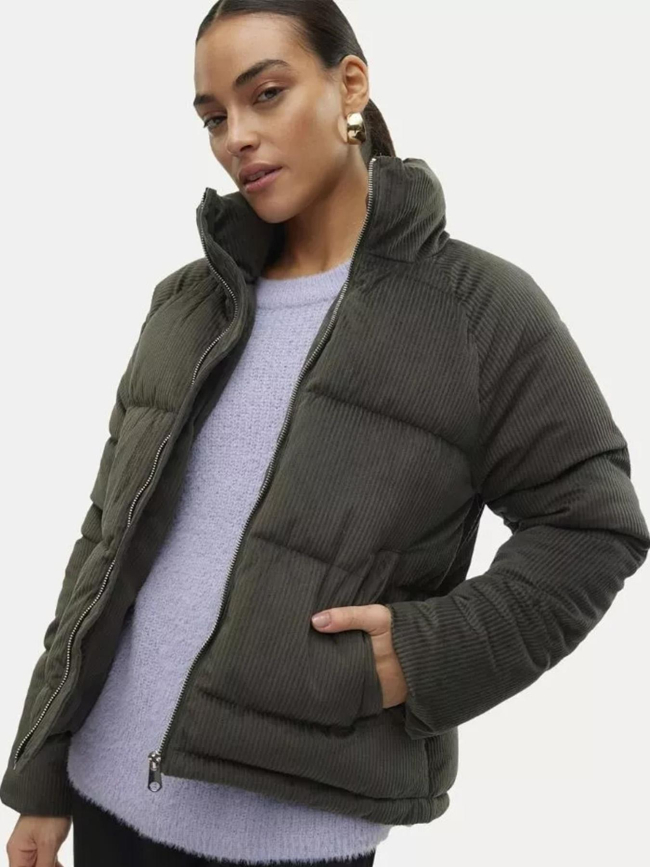 Doudoune velours debbie sofia kaki femme - Vero Moda