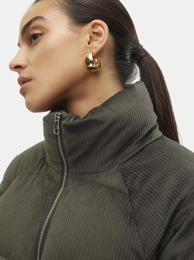 Doudoune velours debbie sofia kaki femme - Vero Moda