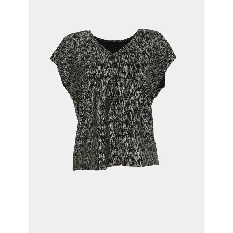 T-shirt pailleté davina noir doré femme - Only