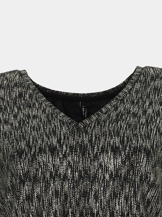 T-shirt pailleté davina noir doré femme - Only