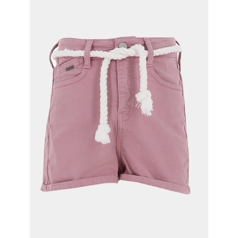 Short taille haute tiko rose fille - Le Temps des Cerises