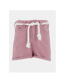 Short taille haute tiko rose fille - Le Temps des Cerises