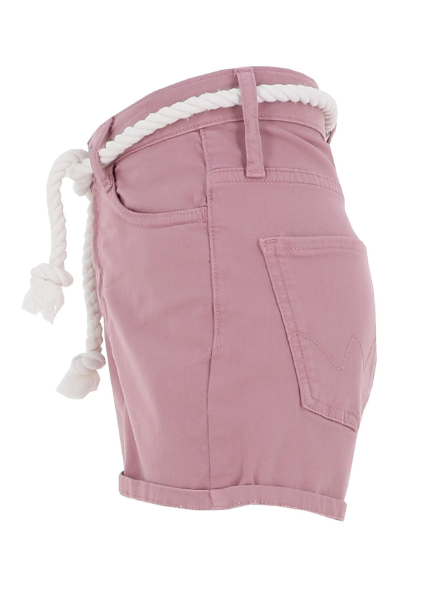 Short taille haute tiko rose fille - Le Temps des Cerises