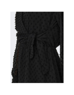 Robe effet portefeuille tiva noir femme - Only