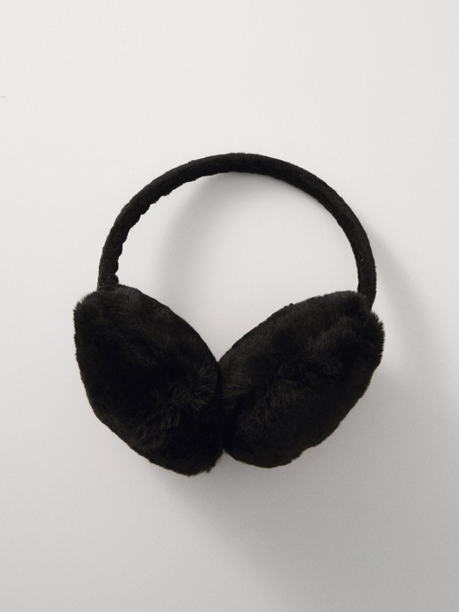 Cache oreilles fausse fourrure jeanel noir femme - Pieces