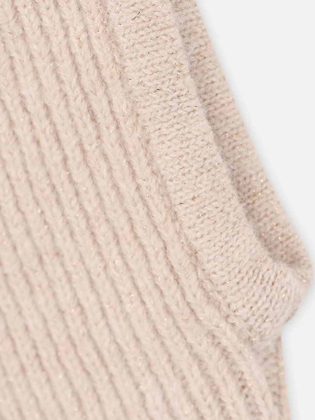 Cagoule pailletée joba beige femme - Pieces