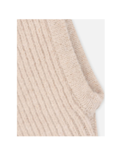Cagoule pailletée joba beige femme - Pieces