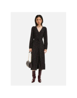 Robe mi-longue à motif floral noir femme - Levi's