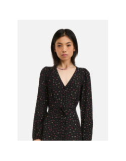 Robe mi-longue à motif floral noir femme - Levi's