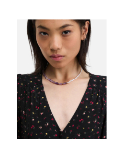 Robe mi-longue à motif floral noir femme - Levi's