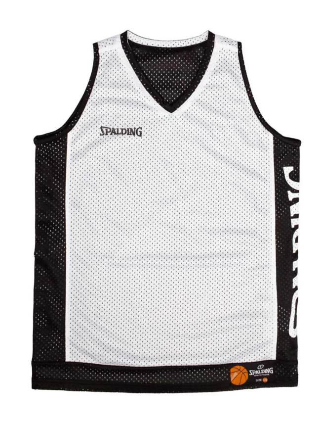 Maillot de basketball réversible noir et blanc enfant - Spalding