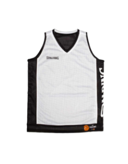 Maillot de basketball réversible noir et blanc enfant - Spalding