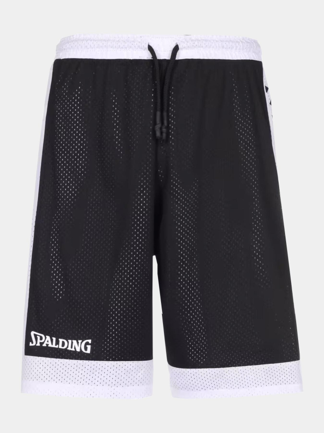 Short de basketball réversible noir et blanc enfant - Spalding