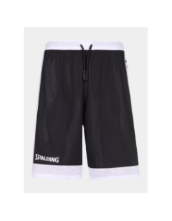 Short de basketball réversible noir et blanc enfant - Spalding