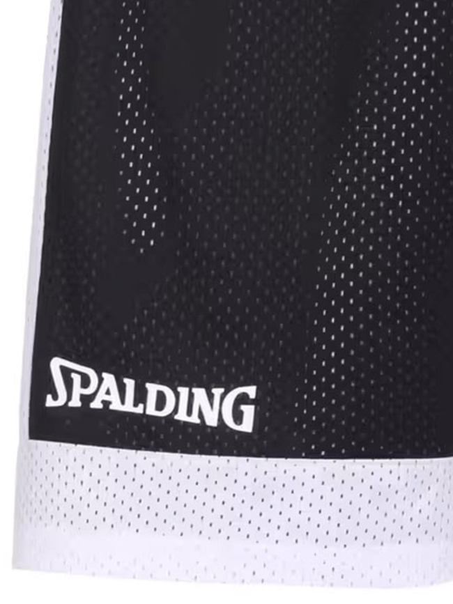 Short de basketball réversible noir et blanc enfant - Spalding
