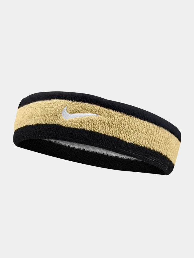 Bandeau éponge swoosh noir et beige - Nike