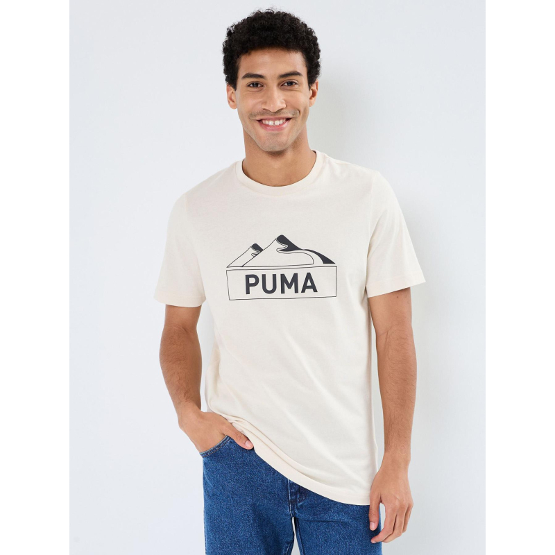 T-shirt à manches courtes open road beige homme - Puma
