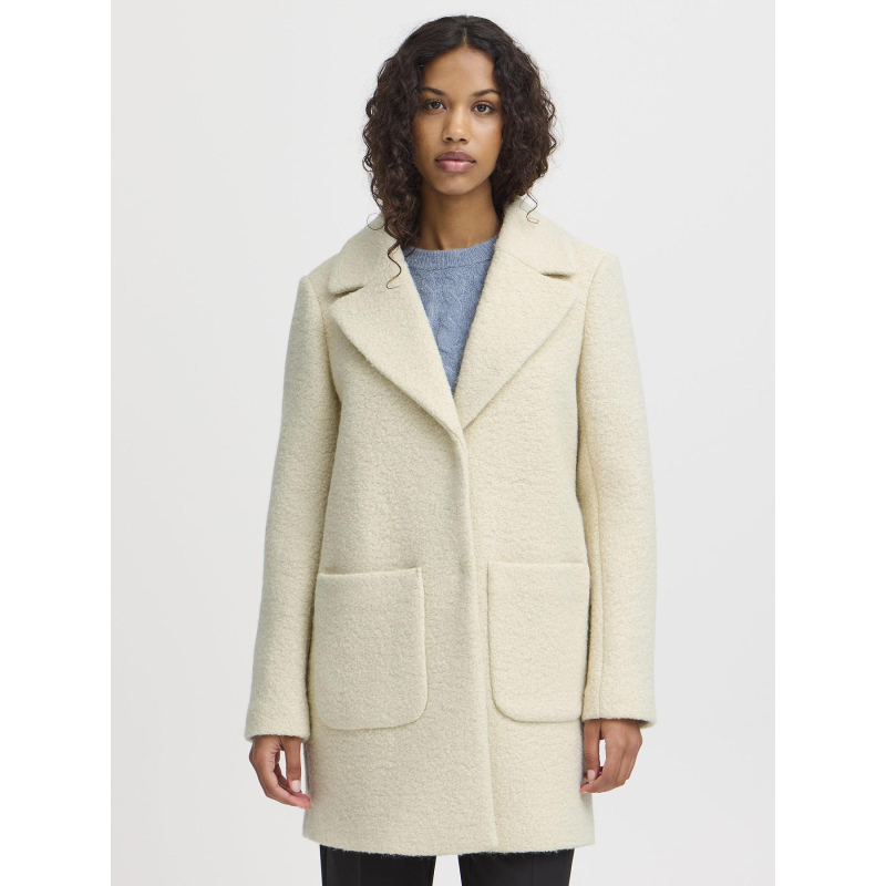 Manteau en laine ihstipa beige femme - Ichi