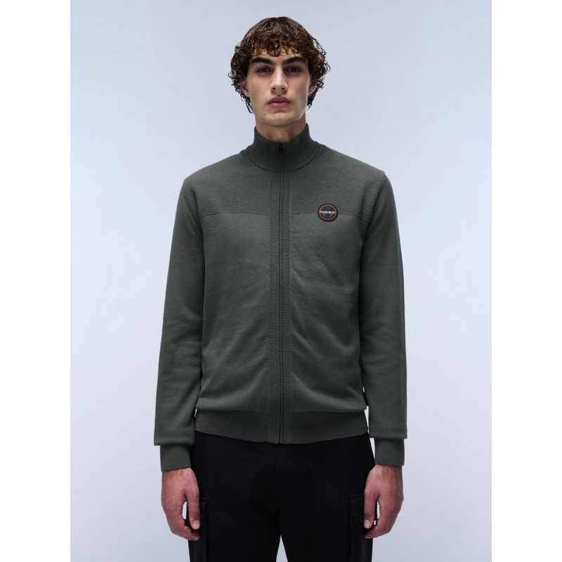 Pull zippé derri kaki homme - Napapijri