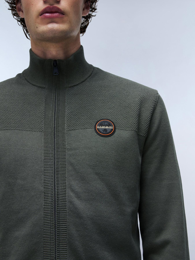 Pull zippé derri kaki homme - Napapijri